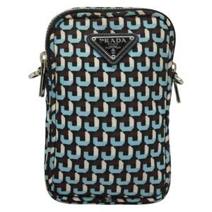 Prada Tessuto Blue Nylon Shoulder Bag (Pre-Owned)